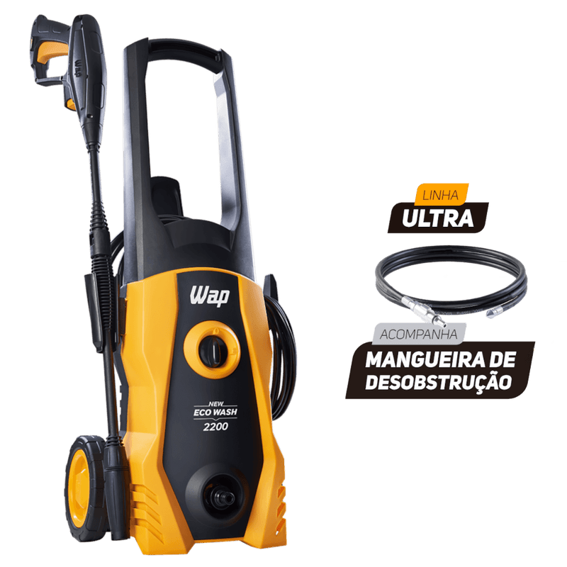 Desobstruidora de Alta Pressão 1700W 1750PSI WAP New Eco Wash Ultra 2200