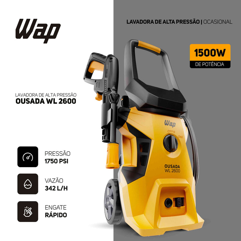 Desobstruidora de Alta Pressão 1500W 1750PSI WAP Ousada WL 2600 Ultra