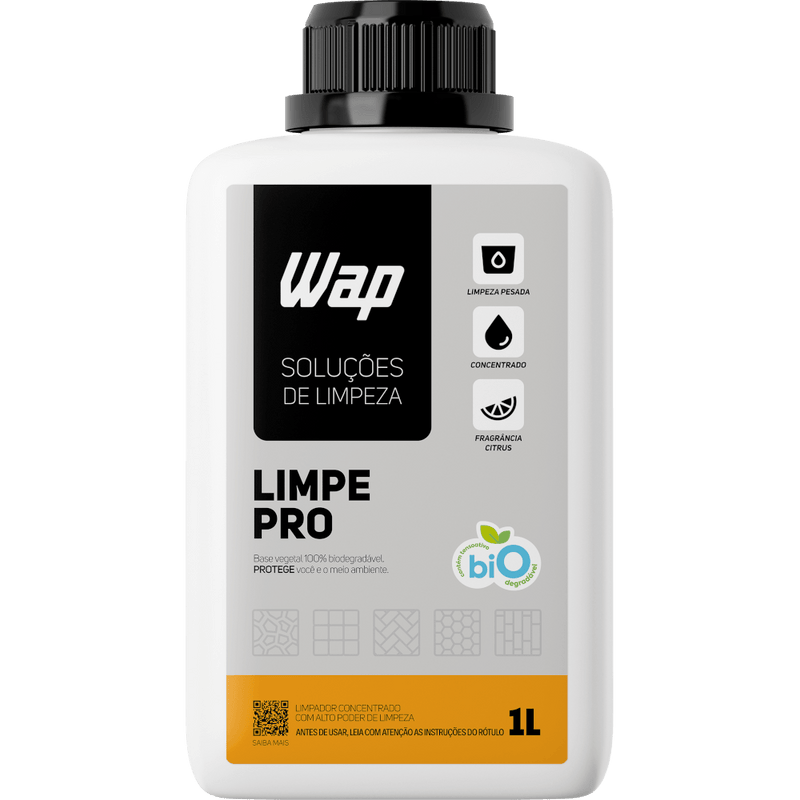 Detergente Concentrado Para Limpeza Pesada de Pisos 1L WAP Limpe Pro