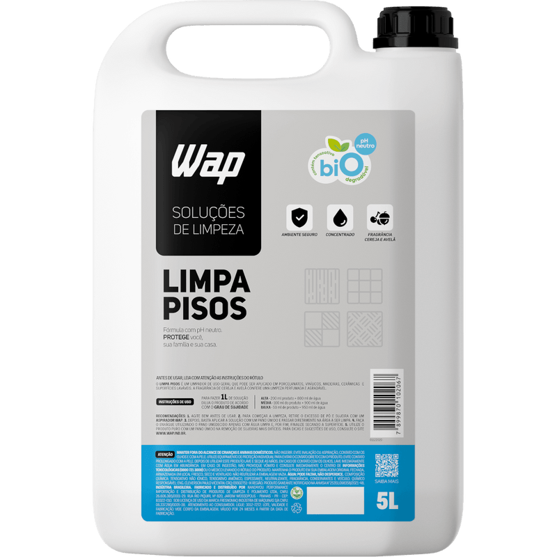 Limpador de Uso Geral Para Pisos e Superfícies 5L WAP Limpa Pisos